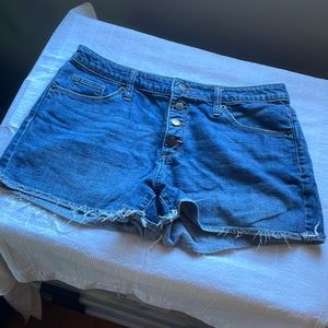 Rough Edge Denim Shorts